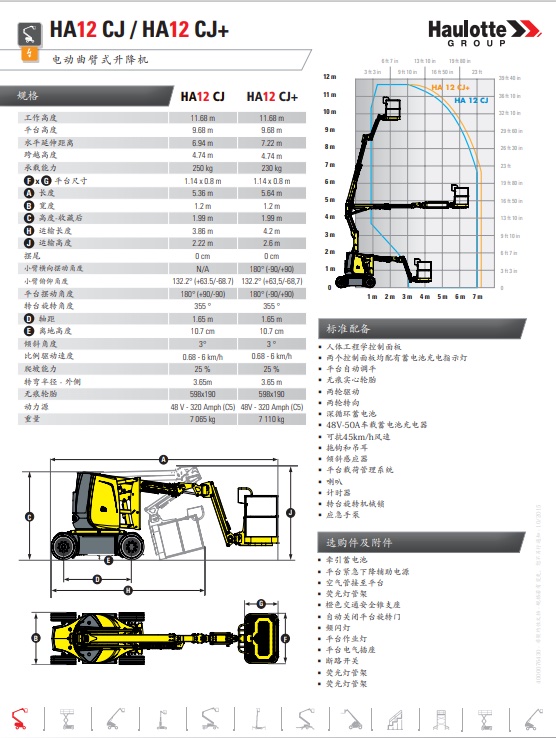 10米電動曲臂式高空作業車